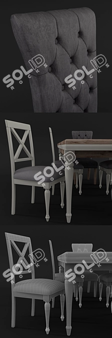 BarkerAndStoneHouse Bambury Dining Table 3D model image 2