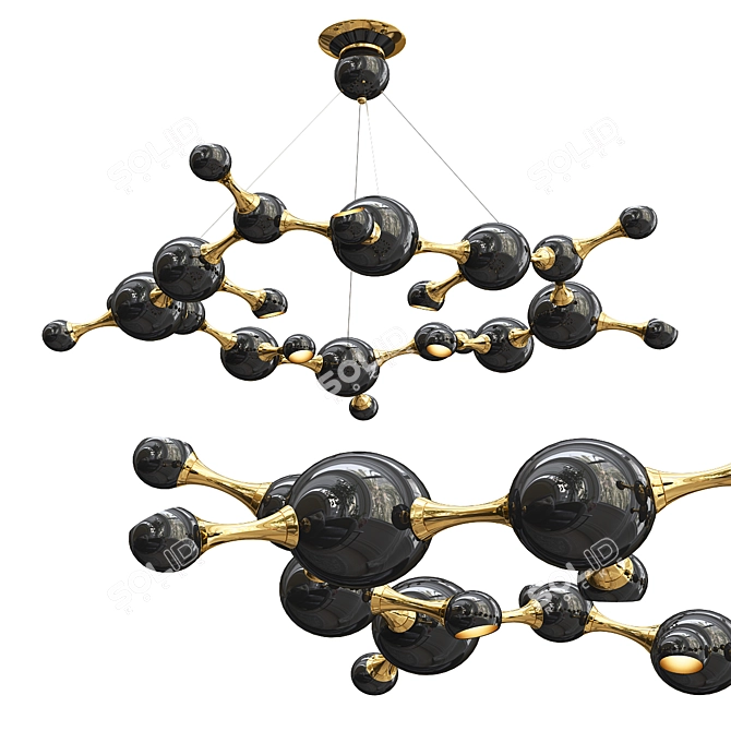 Modern Delightfull Atomic Pendant - DAA3BG 3D model image 1