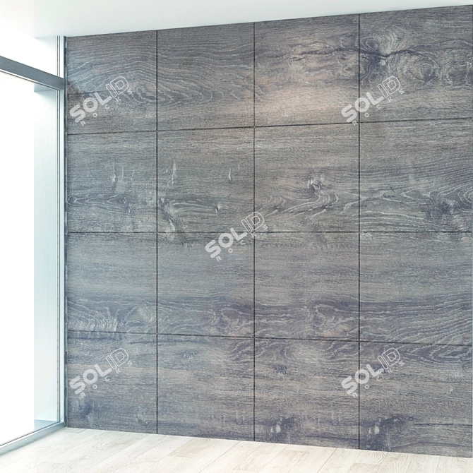 Seamless Wooden Panel 3D model image 1