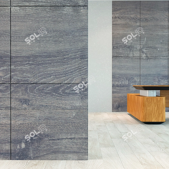 Seamless Wooden Panel 3D model image 2