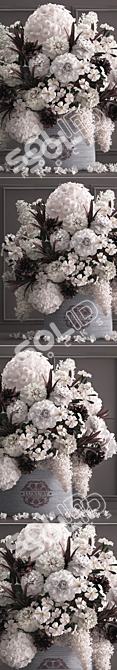 Luxury Spring Flower Bouquet 3D model image 2
