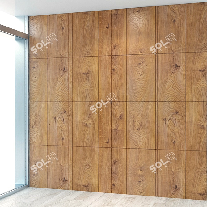 Seamless Wood Panel Texture 3D model image 1