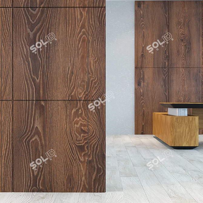 Seamless Wood Panel 52 3D model image 2