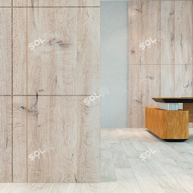 Seamless Wood Panel 3D model image 2