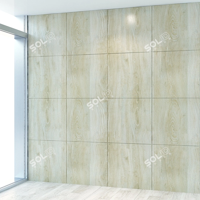 Seamless Wood Panel Texture 3D model image 1