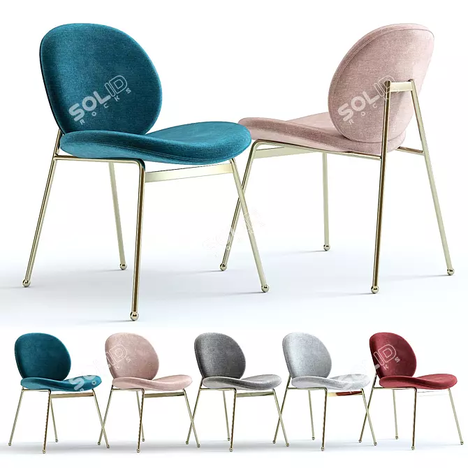 Elegant West Elm Jane Dining Chair 3D model image 1