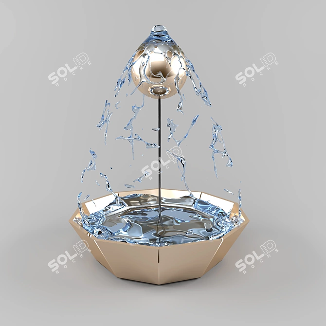 Realflow & 3dsmax Fountain 3D model image 1