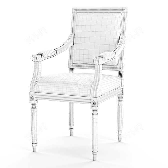 Elegant Paden Arm Chair 3D model image 3