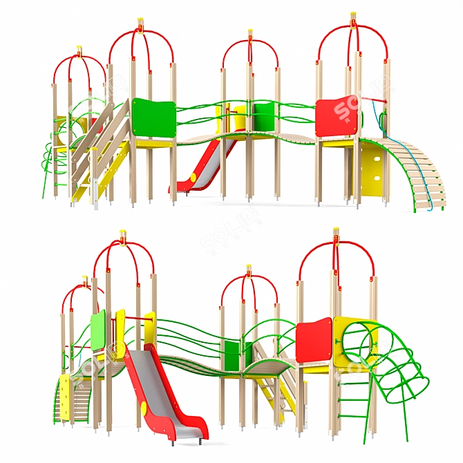 Kid's Play Park: Fun and Interactive Game Complex 3D model image 1