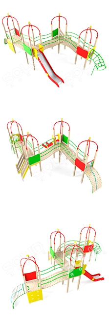 Kid's Play Park: Fun and Interactive Game Complex 3D model image 2