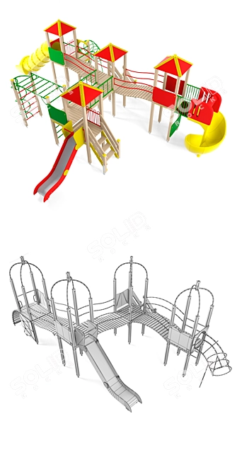 Kid's Play Park: Fun and Interactive Game Complex 3D model image 3