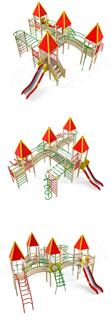 Kids' Playset 2 in 1 3D model image 2