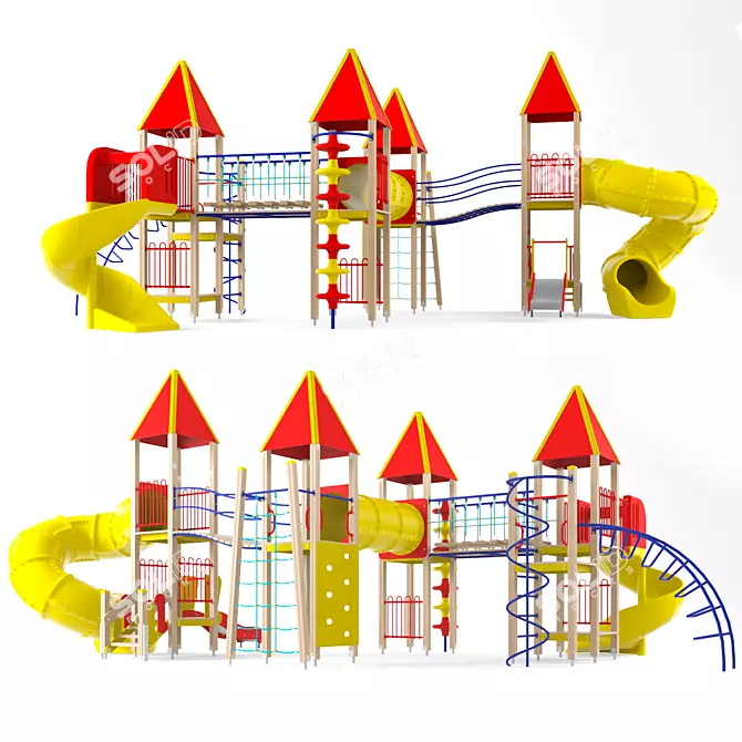 PolyKids Playground Set 3D model image 1