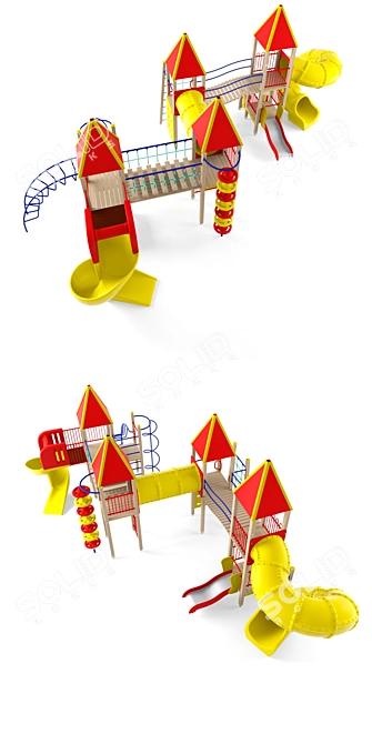 PolyKids Playground Set 3D model image 2