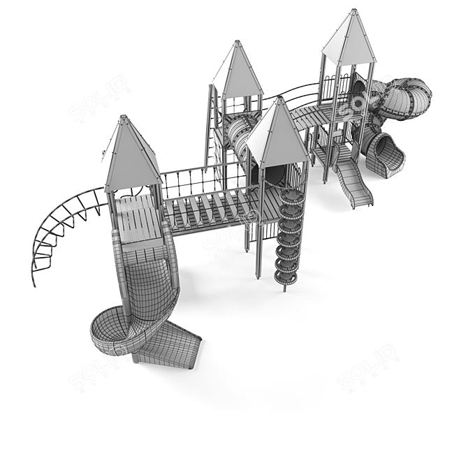 PolyKids Playground Set 3D model image 3