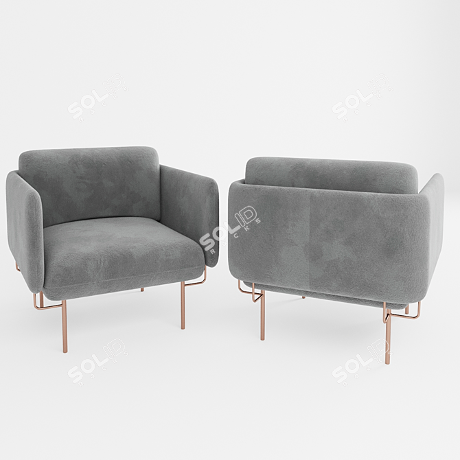 Cosy Comfort Armchair 3D model image 2