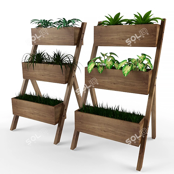 Garden Oasis: Balcony Box 3D model image 1