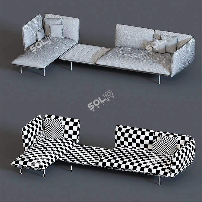 Tribu Senja 8 Piece Sofa Set 3D model image 2