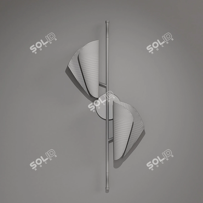Cigale Double Sconce: Elegant and Efficient Lighting 3D model image 2