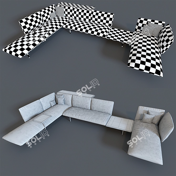 Tribu Senja Sofa: Modern and Stylish Comfort 3D model image 2