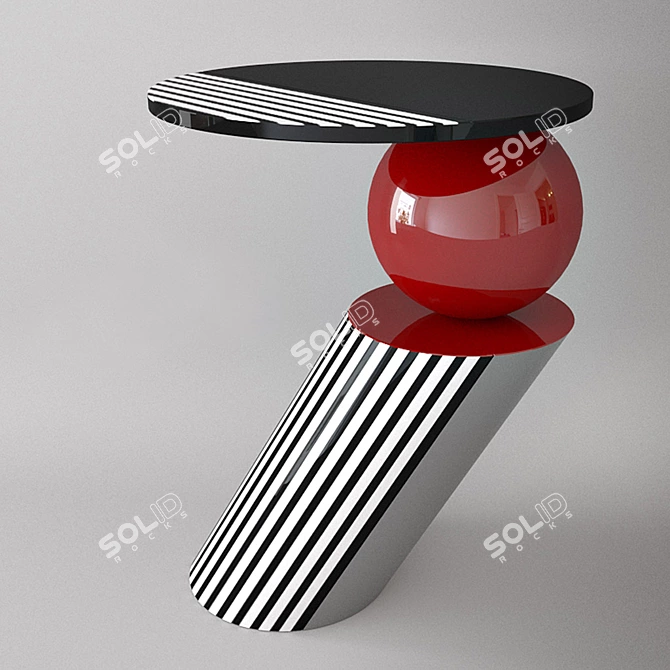  Tipsy Table: A Quirky Companion 3D model image 1