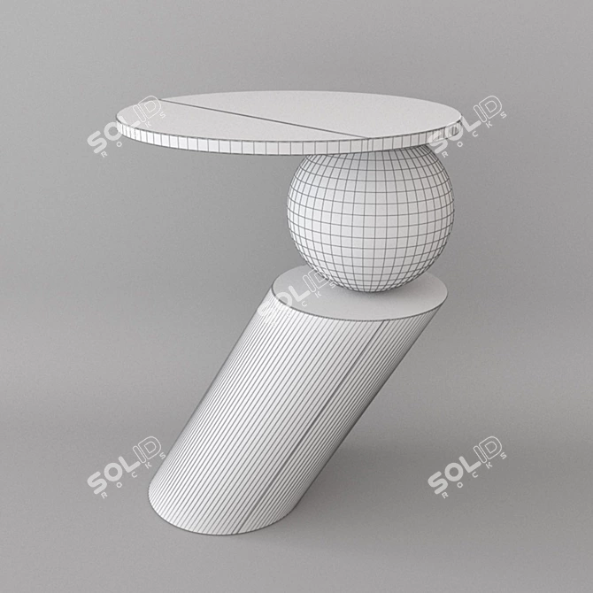  Tipsy Table: A Quirky Companion 3D model image 3