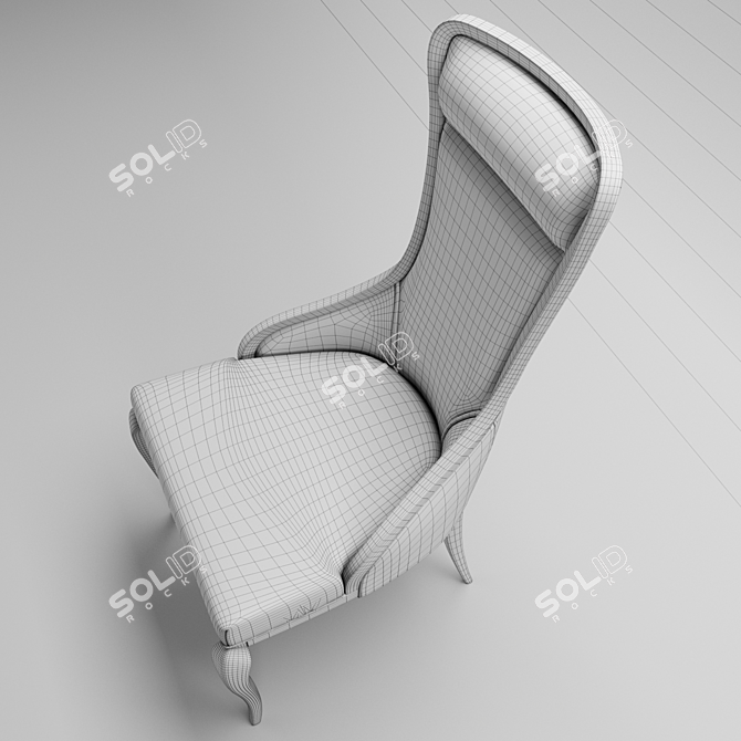 Contemporary DILAN Armchair: Functional Art 3D model image 3