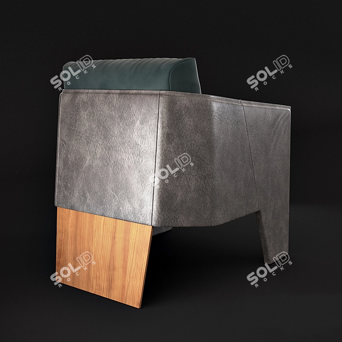 Sleek Ketch Armchair, Henge 3D model image 2
