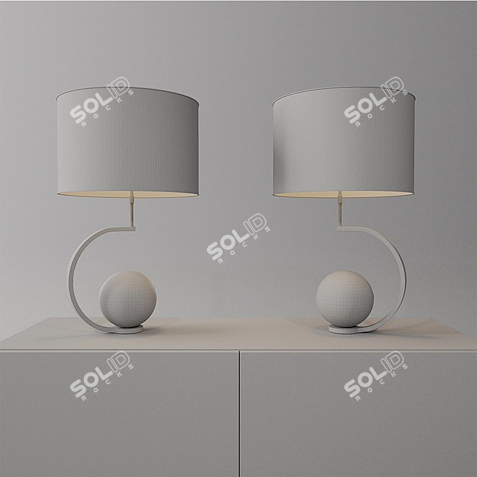 Elegant Luigi Lamp: 80x35x48cm 3D model image 2