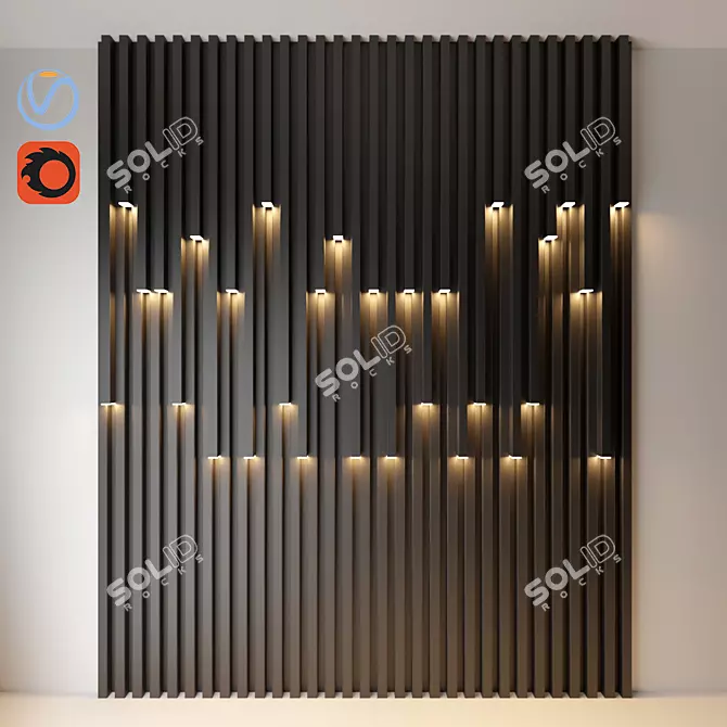 Glowing Wall Art 3D model image 1