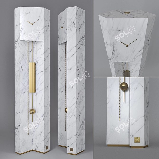 Carrara Marble Time Machine 3D model image 1