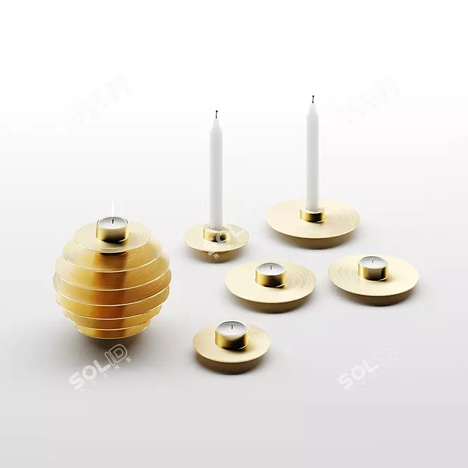 Sphere Candle Holders by NOOM 3D model image 1