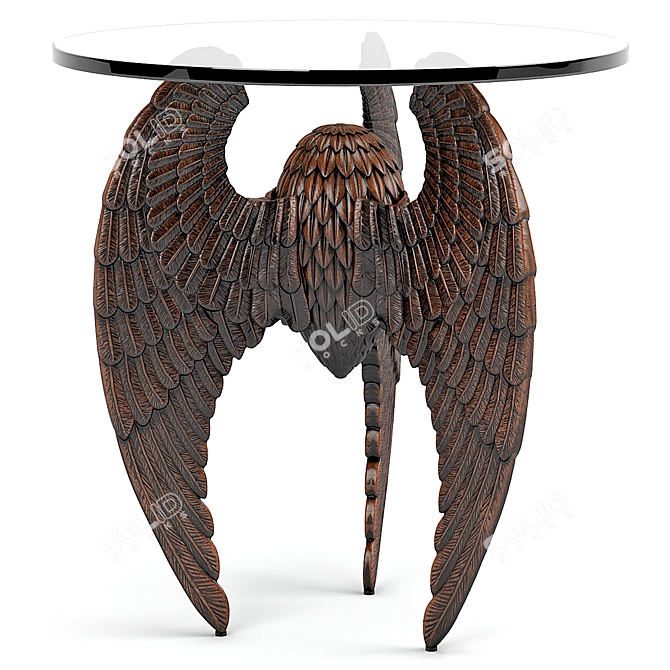 Title: Elegant Noir Gabriel Side Table 3D model image 1