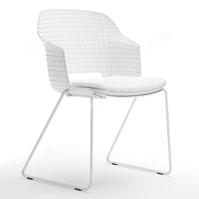 CLOP Chair: Sleek Sled Base Design 3D model image 3