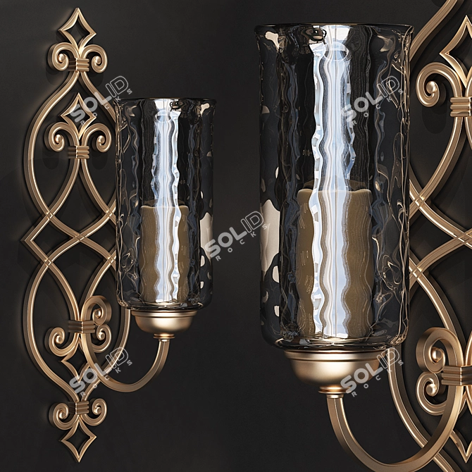 Modern Wall Lamp with 3D Compatibility 3D model image 1