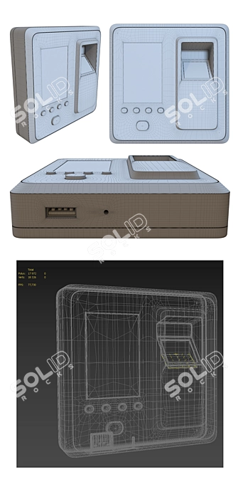 Nordson FR-U8: Self-Service Fingerprint Access Control 3D model image 3