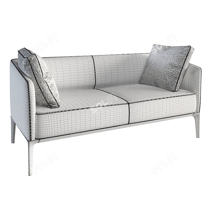 Modern Camden Low Sofa 3D model image 2
