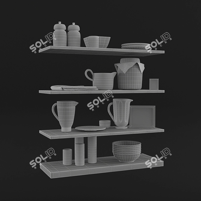 Bambury Large Bookcase: Sleek and Stylish Storage 3D model image 2