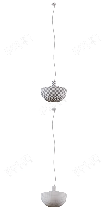 Bank Pendant: Danish Designer Elegance 3D model image 3