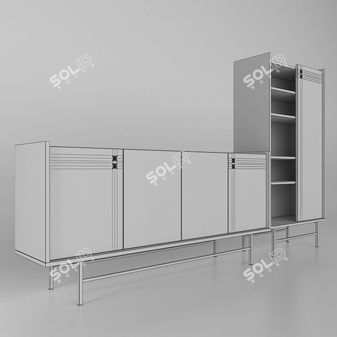 La Forma (ex Julia Grup) 1 - Comodo & Shelf Set 3D model image 2