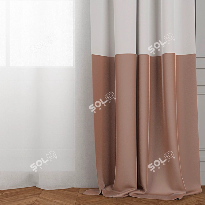 Pink Ribbon Curtain 3D model image 2