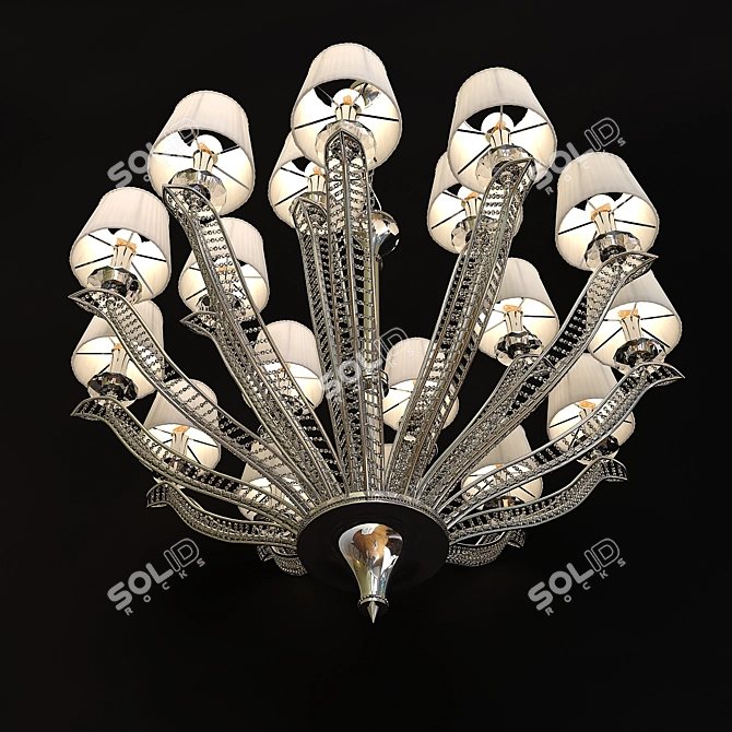 Castro Marbella Luxury Crystal Chandelier 3D model image 2