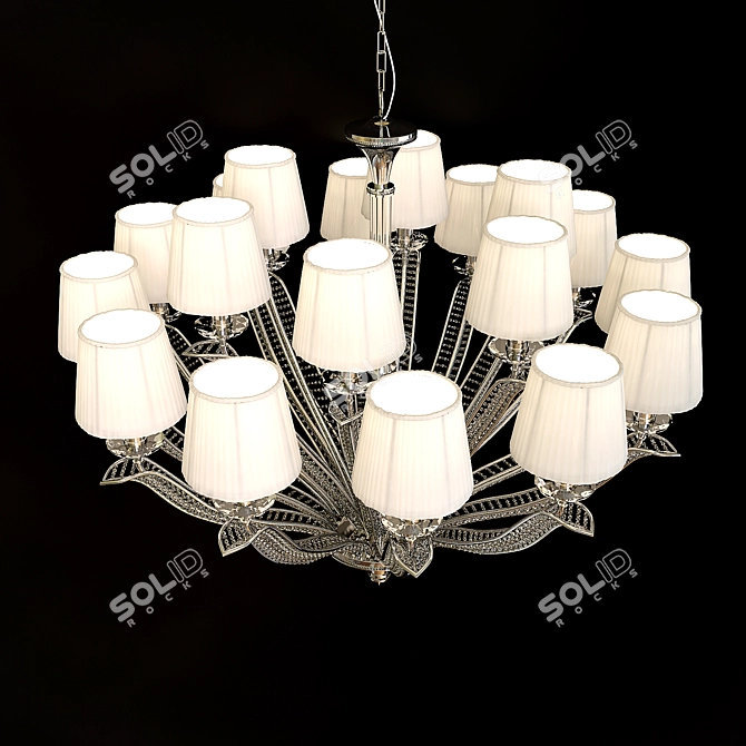 Castro Marbella Luxury Crystal Chandelier 3D model image 3