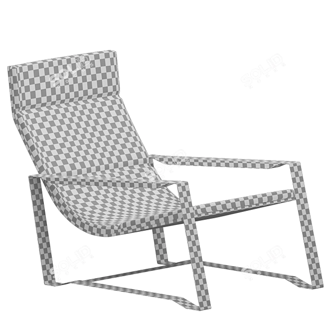 Architectural Craft Lounge Chair 3D model image 2