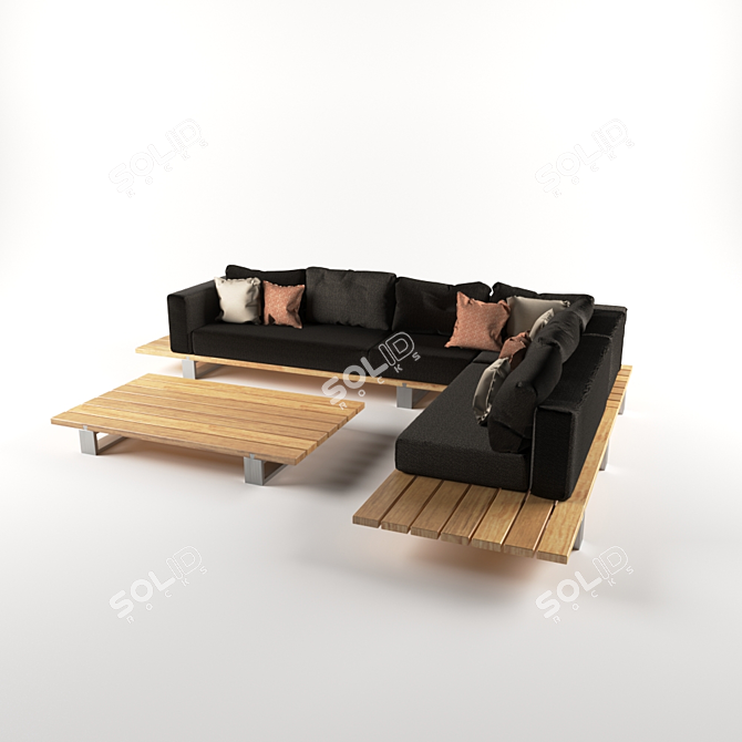 VIGOR Outdoor Modular Sofa 3D model image 2