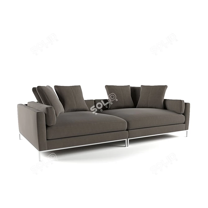 Ventura Extra Deep Sofa: Plush Comfort in Elegant Design 3D model image 1