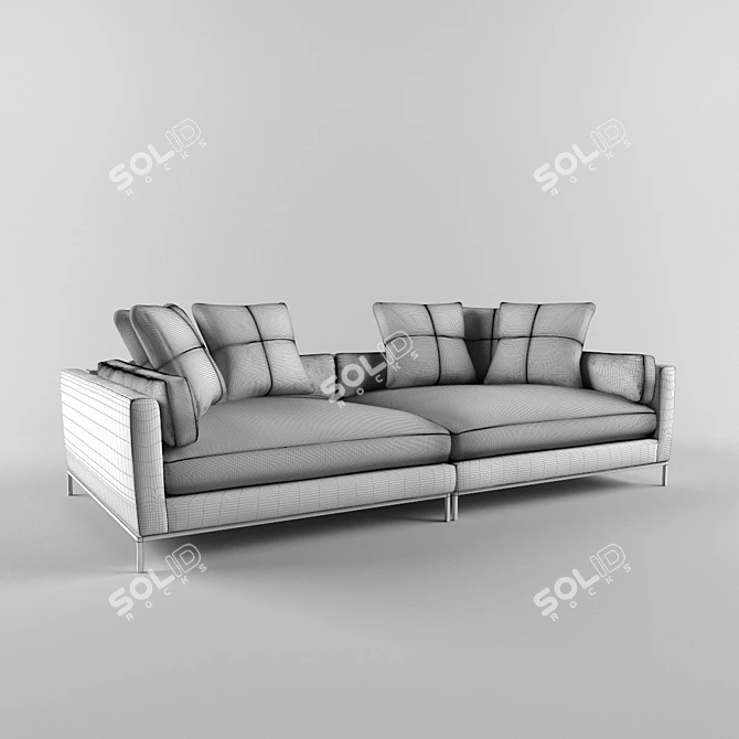 Ventura Extra Deep Sofa: Plush Comfort in Elegant Design 3D model image 2