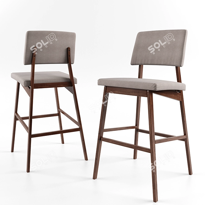 Baxton Studio Colton: Compact and Stylish Chair 3D model image 1