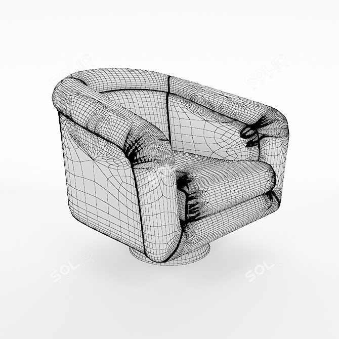 Jonathan Adler Bacharach Swivel Chair- Sleek and Stylish Seating 3D model image 3