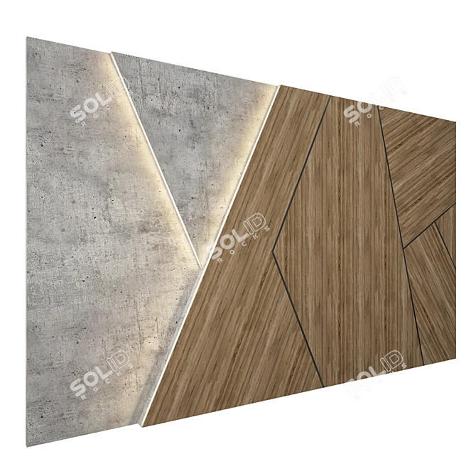 Versatile Wall Panel 20 - Multi-format 3D Model 3D model image 2